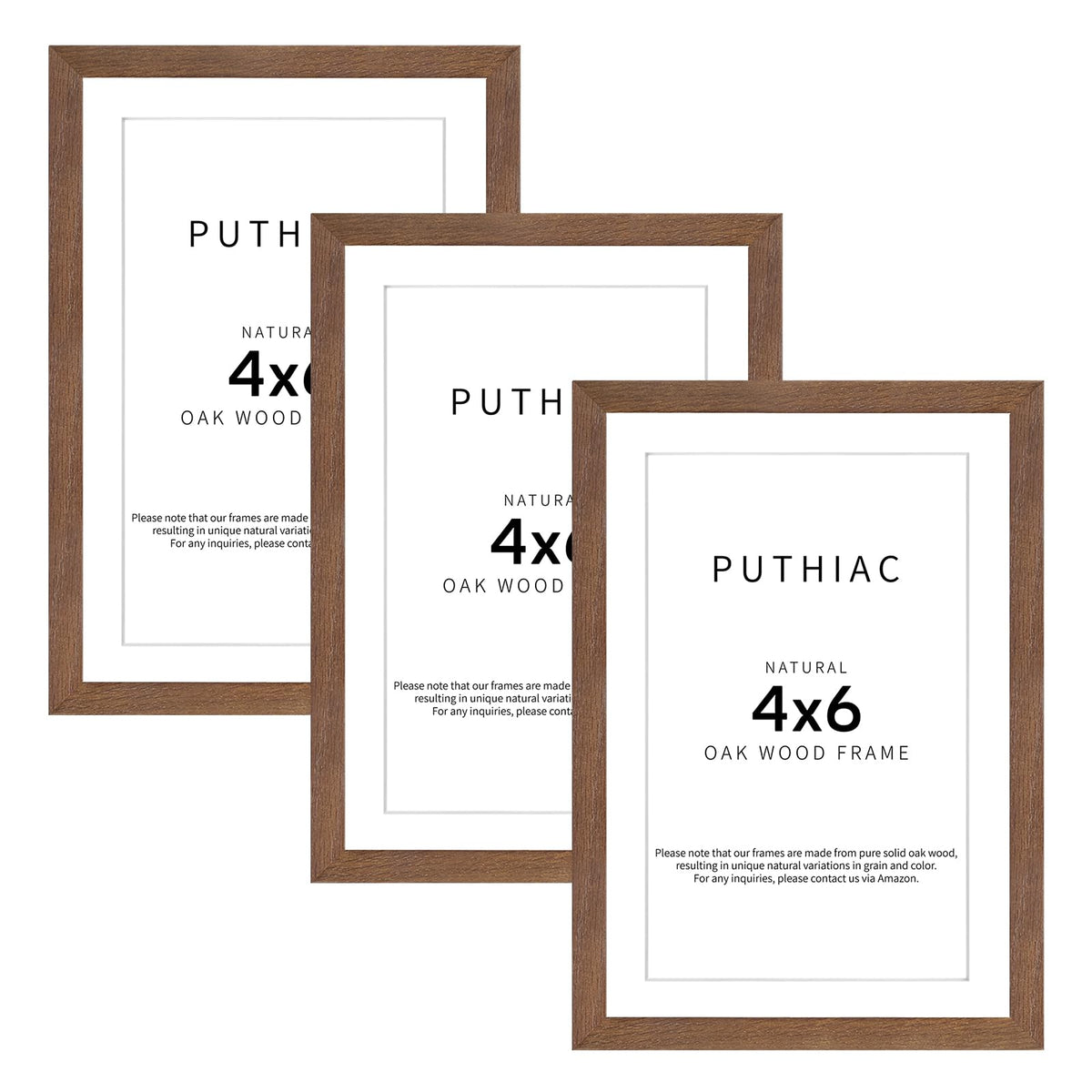 puthiac 11x14 Solid Oak Wood Picture Frame, Natural Oak, 1 Pack