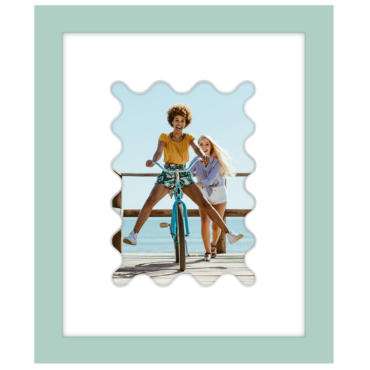 Americanflat 11x14 Picture Frame - Matted to 8x10 - Silver