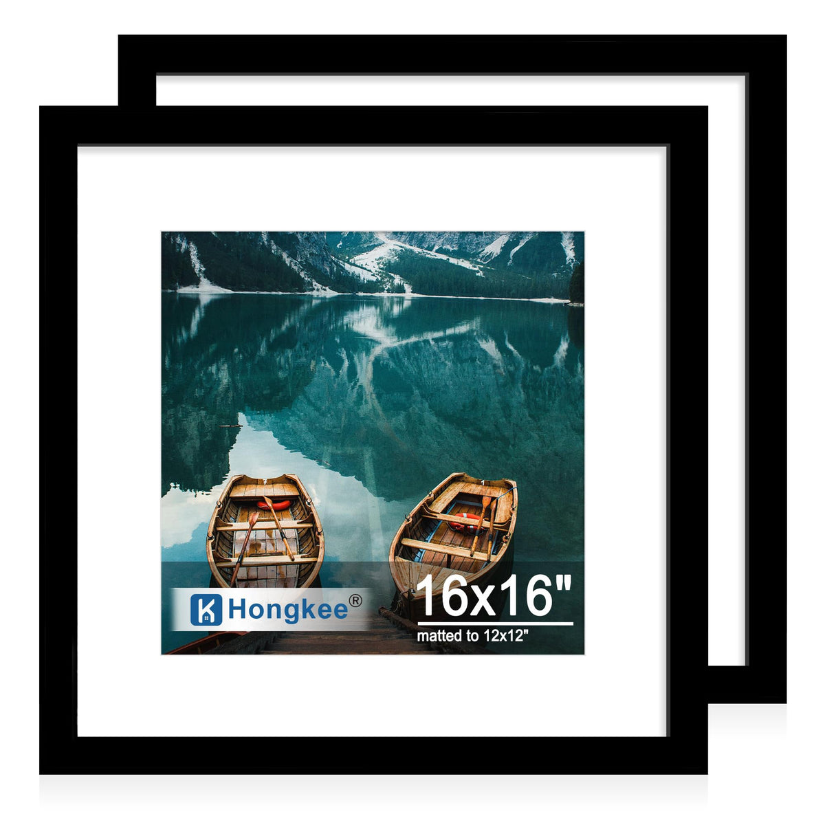 Hongkee 5x7 Picture Frame Set of 2, Made of Real Glass and Distressed White Wooden Frame - Display Pictures 4x6 with Mat or 5x7 Without Mat, 5 by 7 Photo Frame for Wall or Tabletop Display