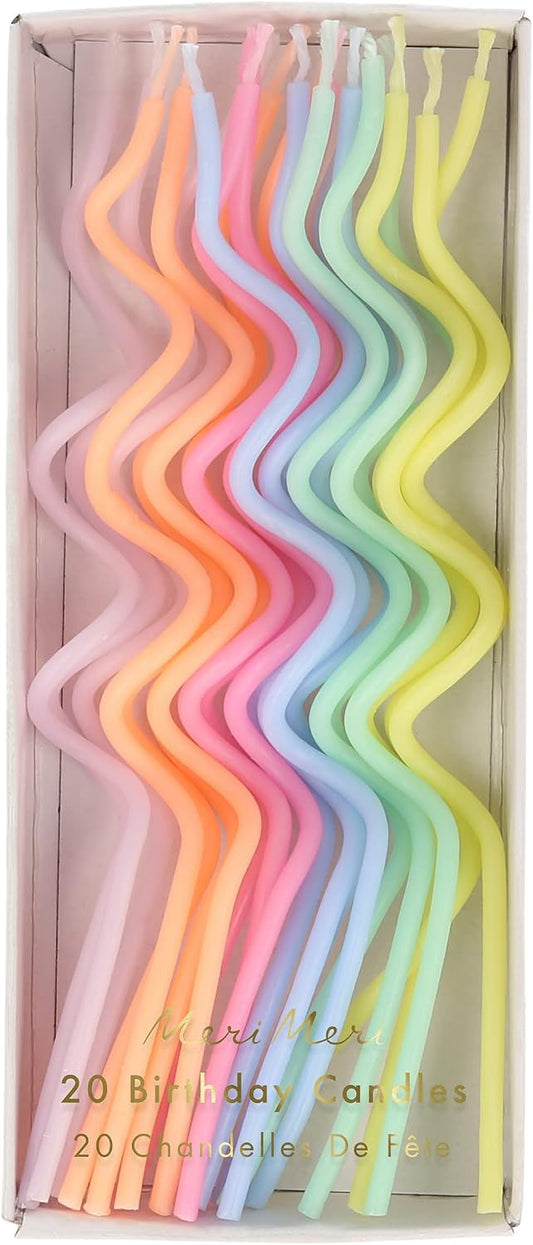 Meri Meri Swirly Tall Cake Candles (Pack of 20)