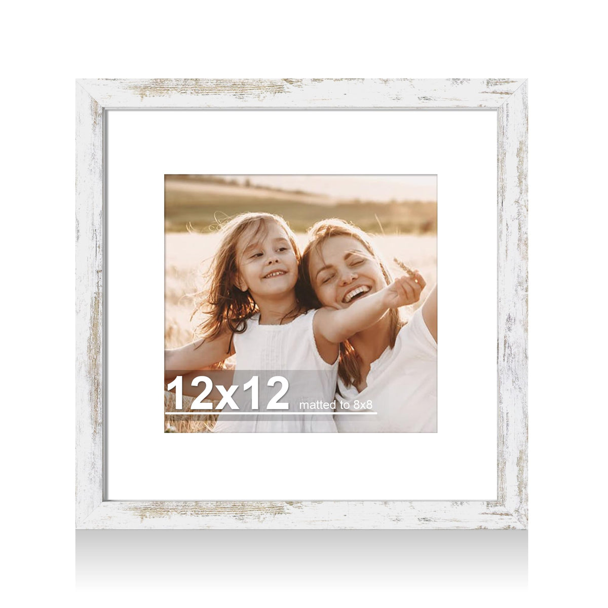 Hongkee 4x6 Picture Frame with Real Glass Wood Frame, 1 Pack (Mat 3.5x5)