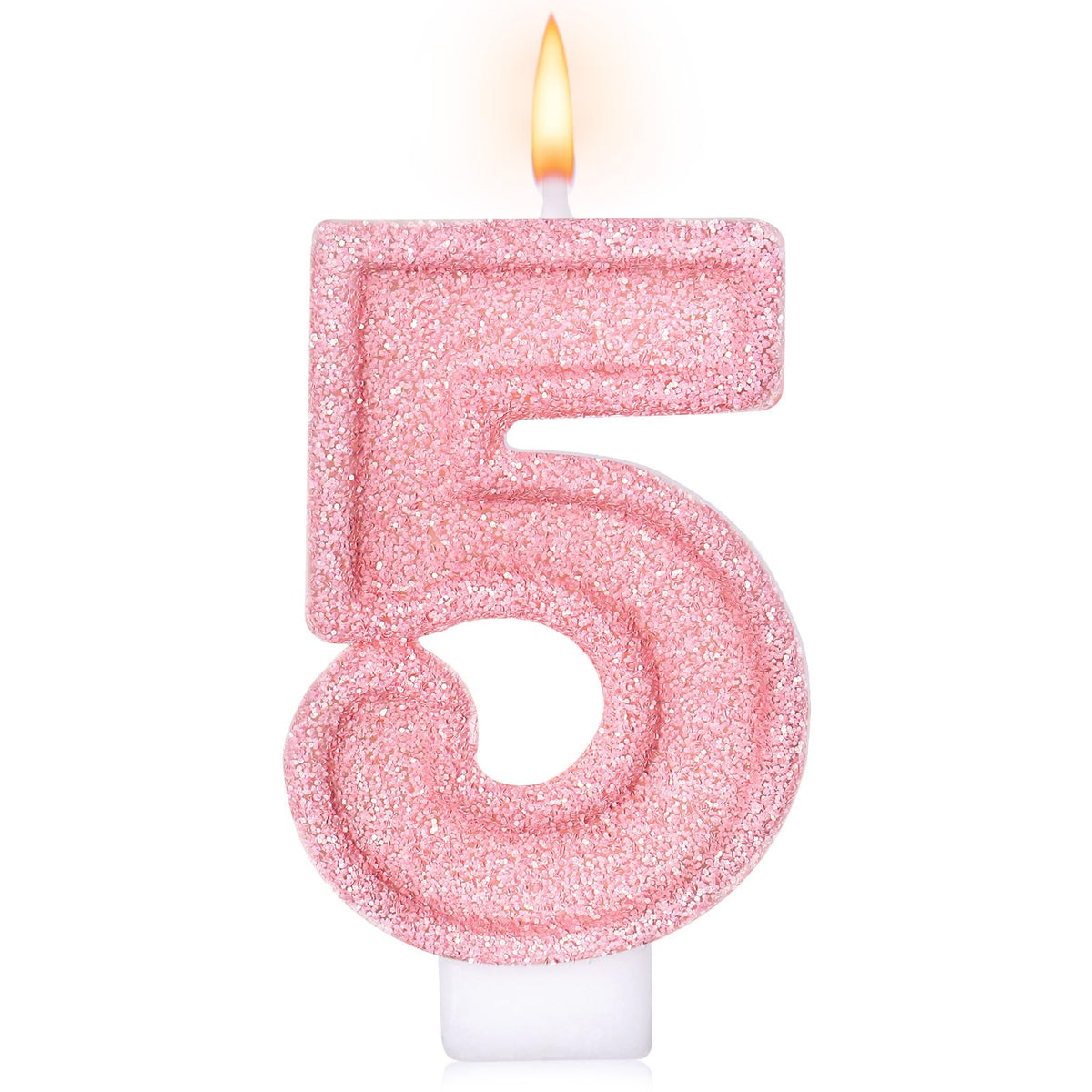 Cute Number 1 Birthday Candle, Glitter Pink Number Candles, First Birthday Cake Topper Decoration, Party Supplies Anniversary Celebrations