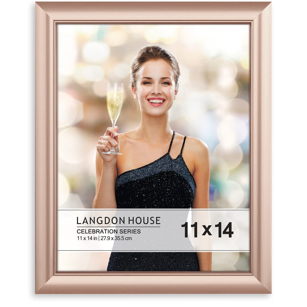 Langdon House - 8x10 Silver Picture Frame - Contemporary Glam Frame