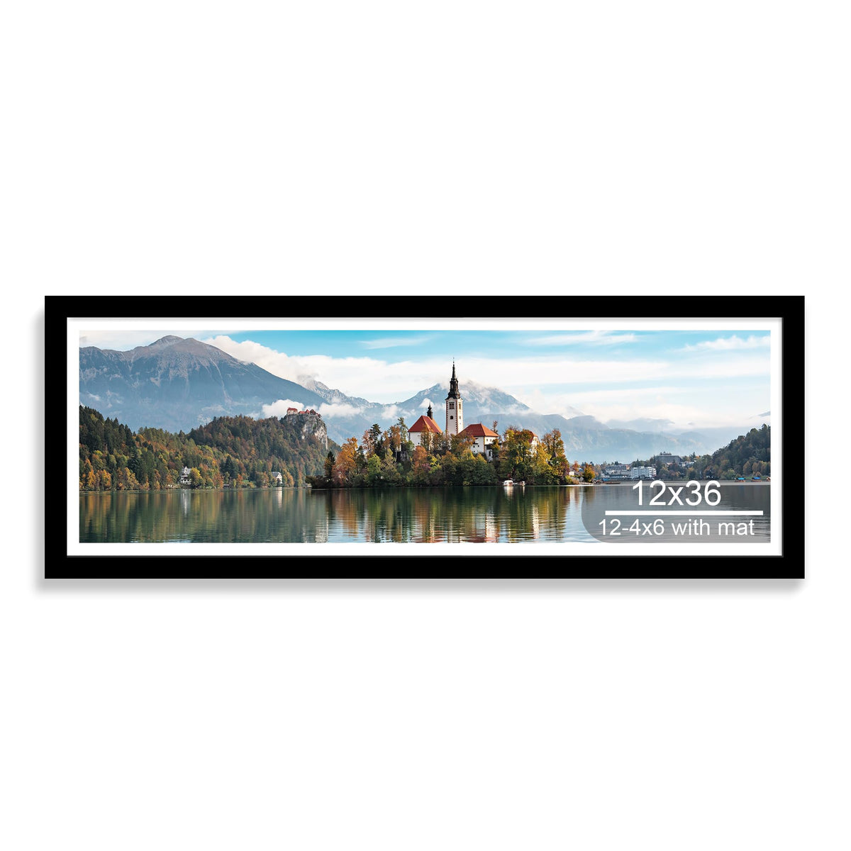 Hongkee 4x6 Picture Frame with Real Glass Wood Frame, 1 Pack (Mat 3.5x5)