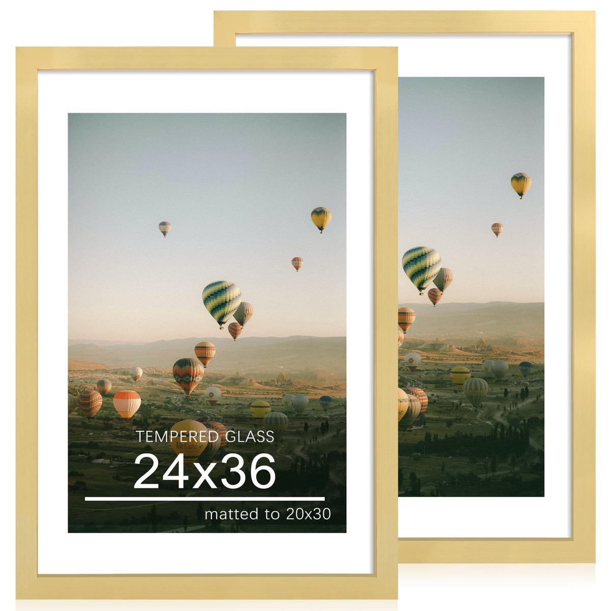 4x6 Picture Frame Set of 2, 4 x 6 Wood Photo Frames with Mat for 3.5x5, Rustic Natural Wooden Frame with Real Glass Cover for Wall and Tabletop Display,Distressed White