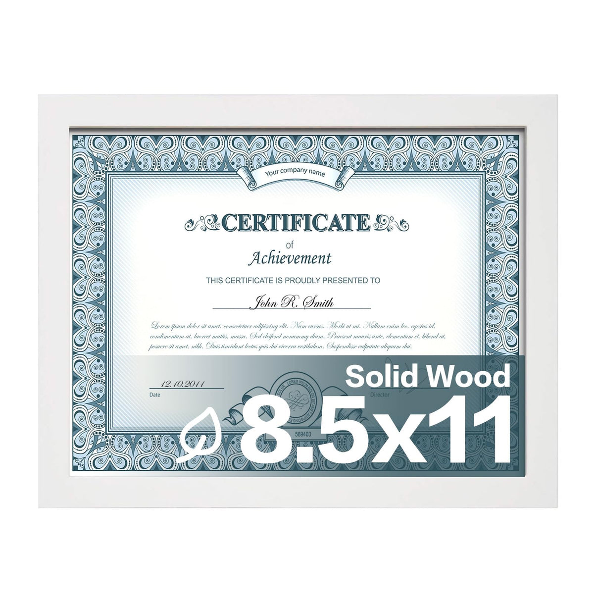 Egofine 11x14 Picture Frame Made of Solid Wood Covered by Plexiglass, Display Pictures 5x7/8x10 with Mat or 11x14 Without Mat for Table Top Display and Wall Mounting Photo Frame, Navy Blue