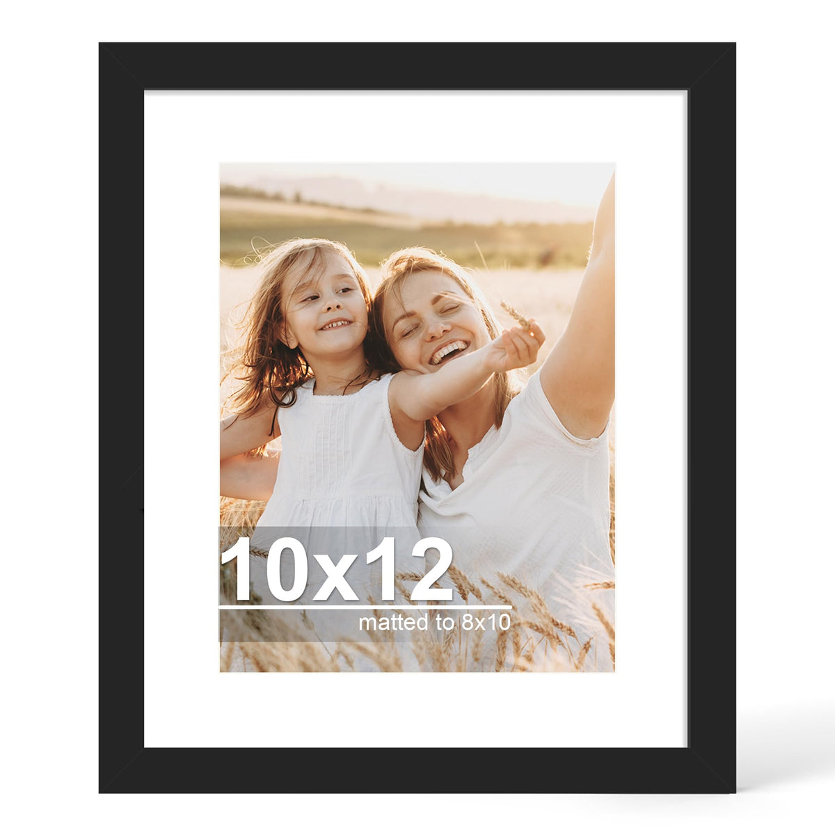 Hongkee 4x6 Picture Frame with Real Glass Wood Frame, 1 Pack (Mat 3.5x5)