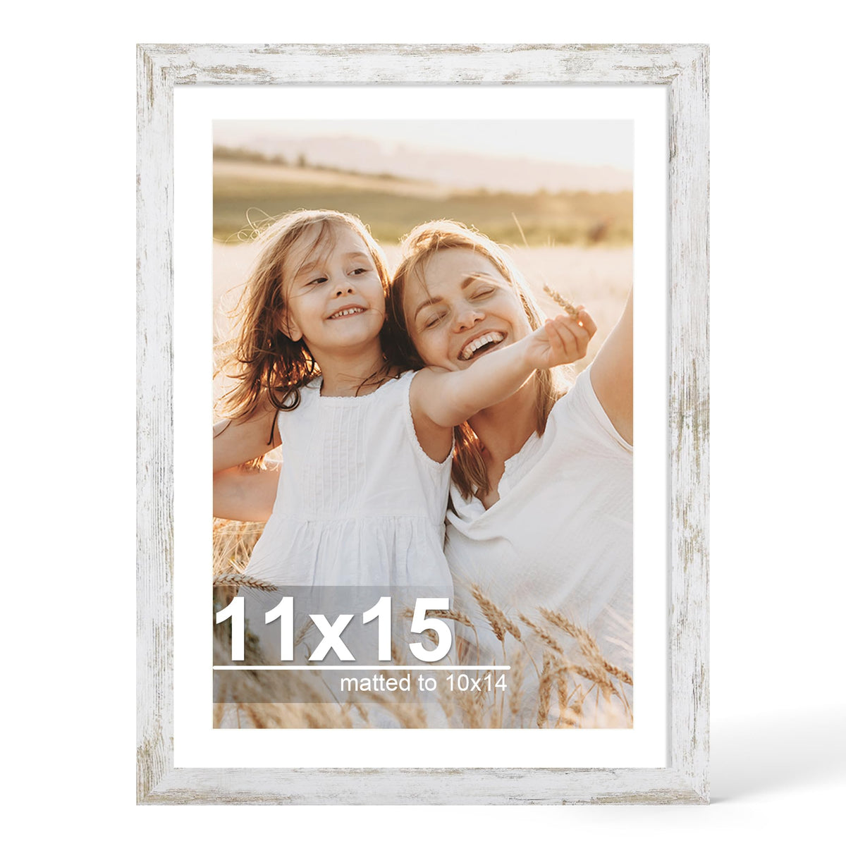 Hongkee 4x6 Picture Frame with Real Glass Wood Frame, 1 Pack (Mat 3.5x5)