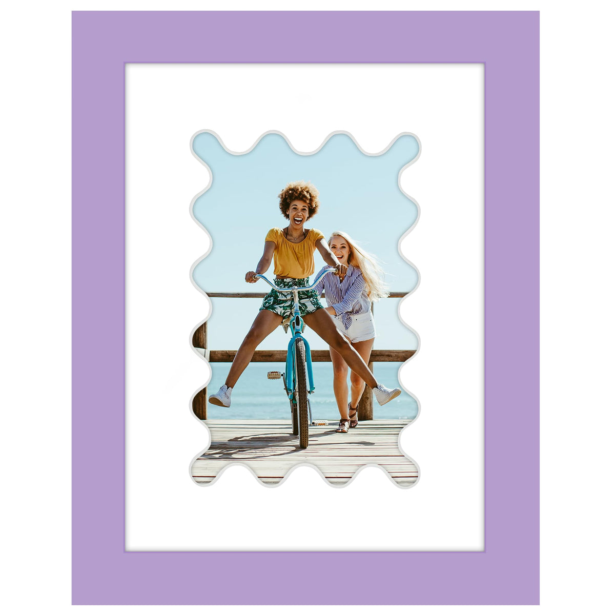Americanflat 11x14 Picture Frame - Matted to 8x10 - Silver