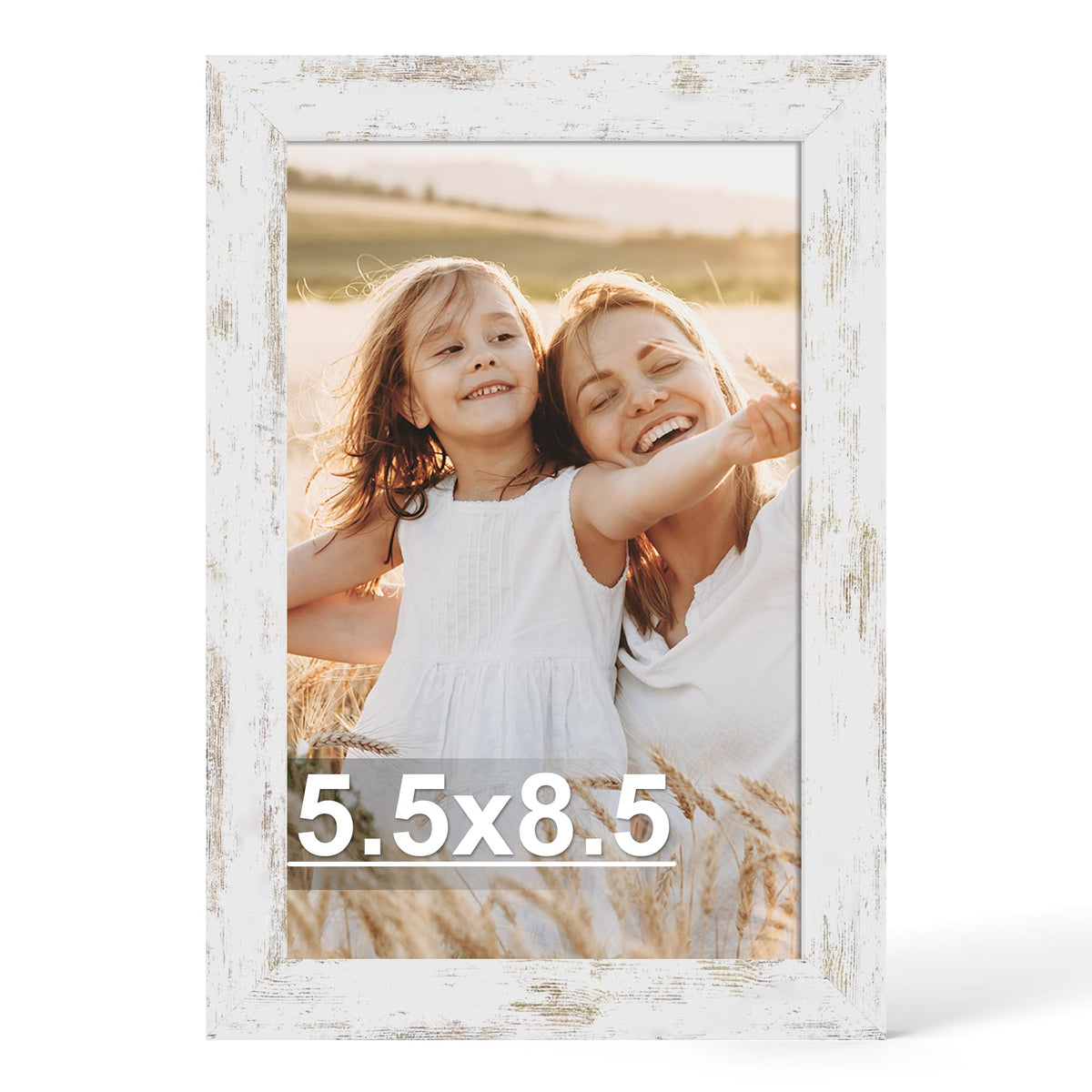 Hongkee 4x6 Picture Frame with Real Glass Wood Frame, 1 Pack (Mat 3.5x5)