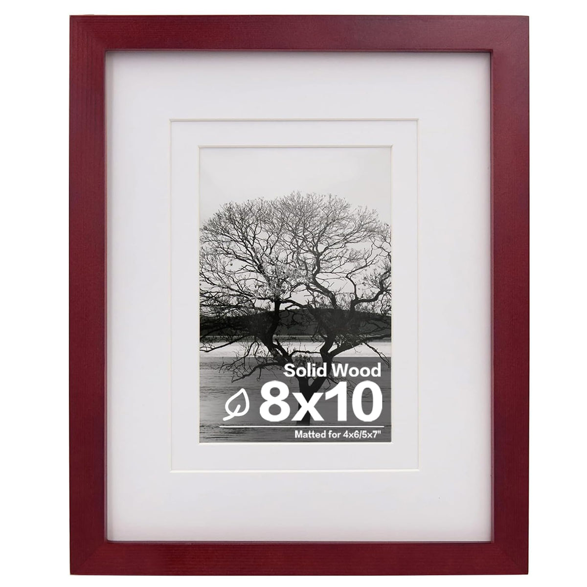 Egofine 11x14 Picture Frame Made of Solid Wood Covered by Plexiglass, Display Pictures 5x7/8x10 with Mat or 11x14 Without Mat for Table Top Display and Wall Mounting Photo Frame, Navy Blue
