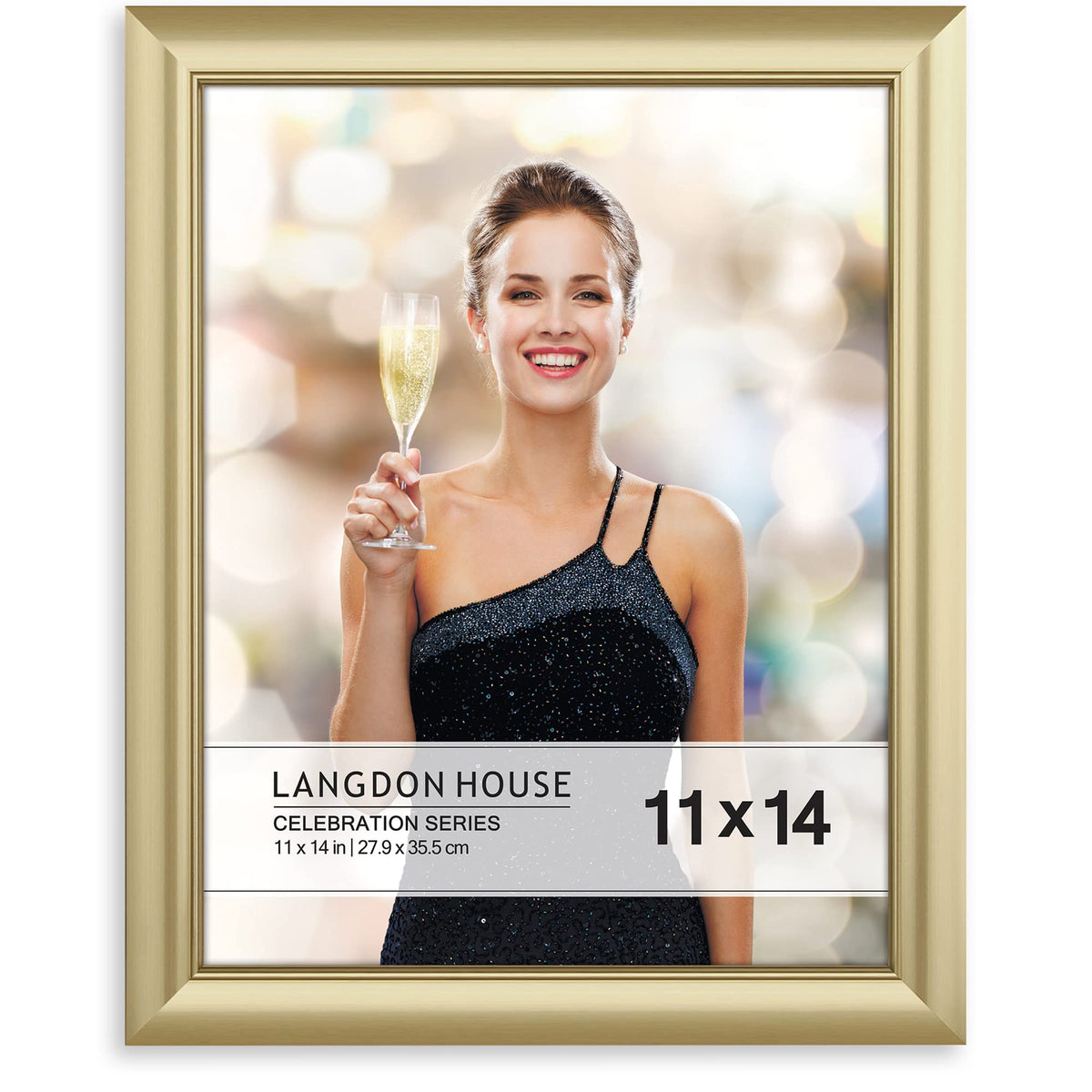 Langdon House - 8x10 Silver Picture Frame - Contemporary Glam Frame