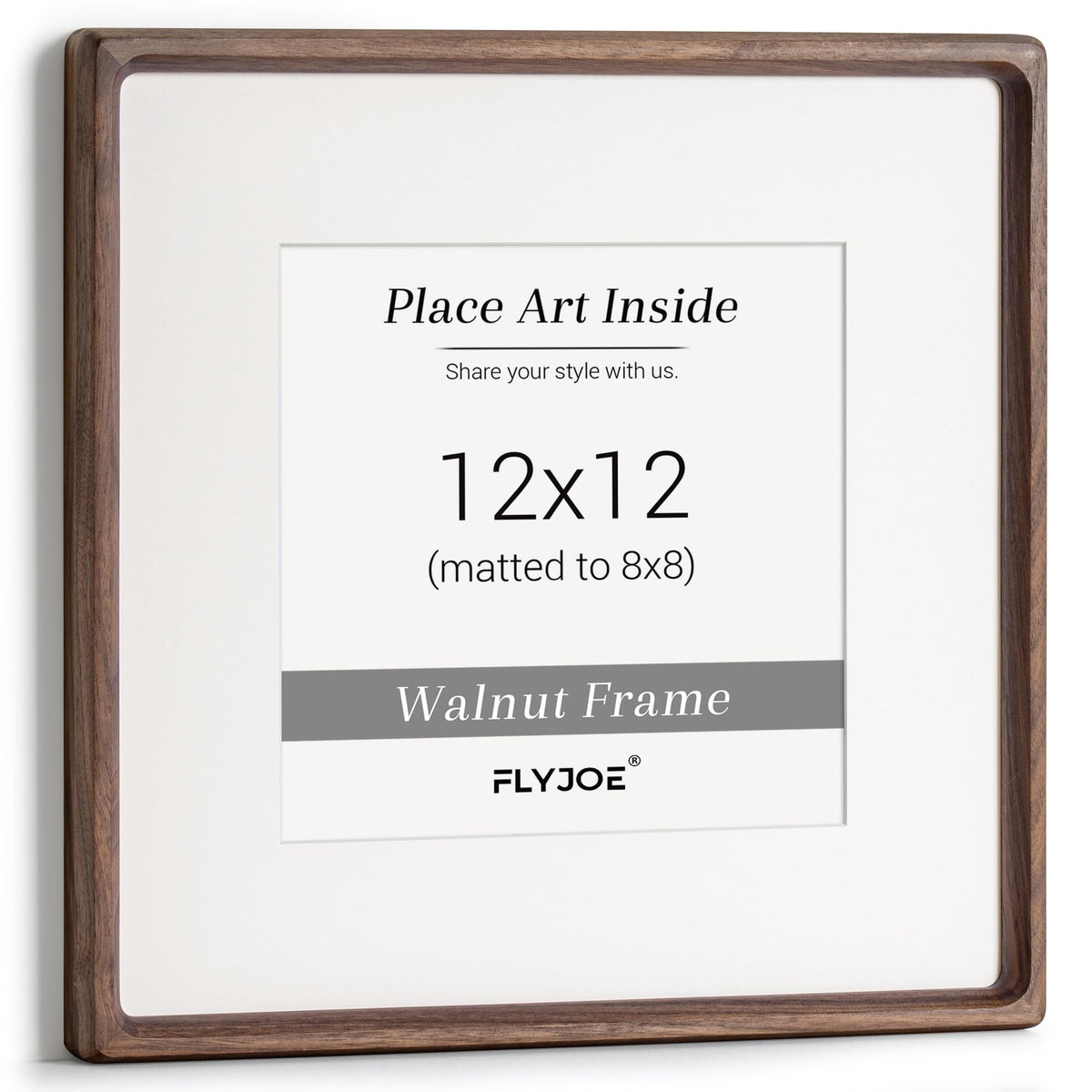 Picture Frame, USA-Sourced Hardwood Photo Frame, Walnut, 5x7