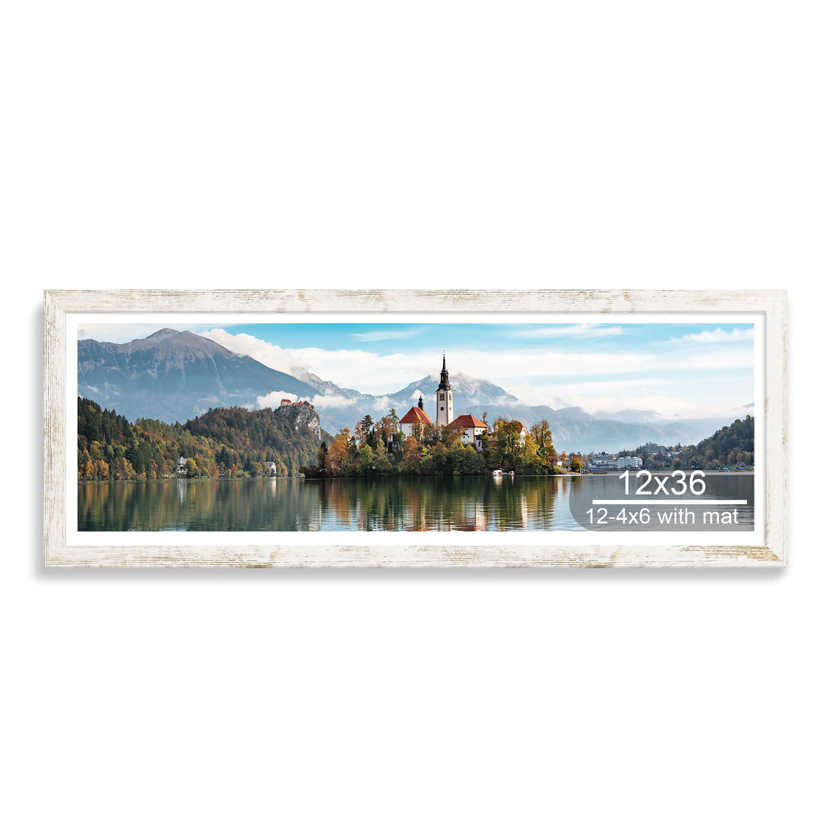 Hongkee 4x6 Picture Frame with Real Glass Wood Frame, 1 Pack (Mat 3.5x5)