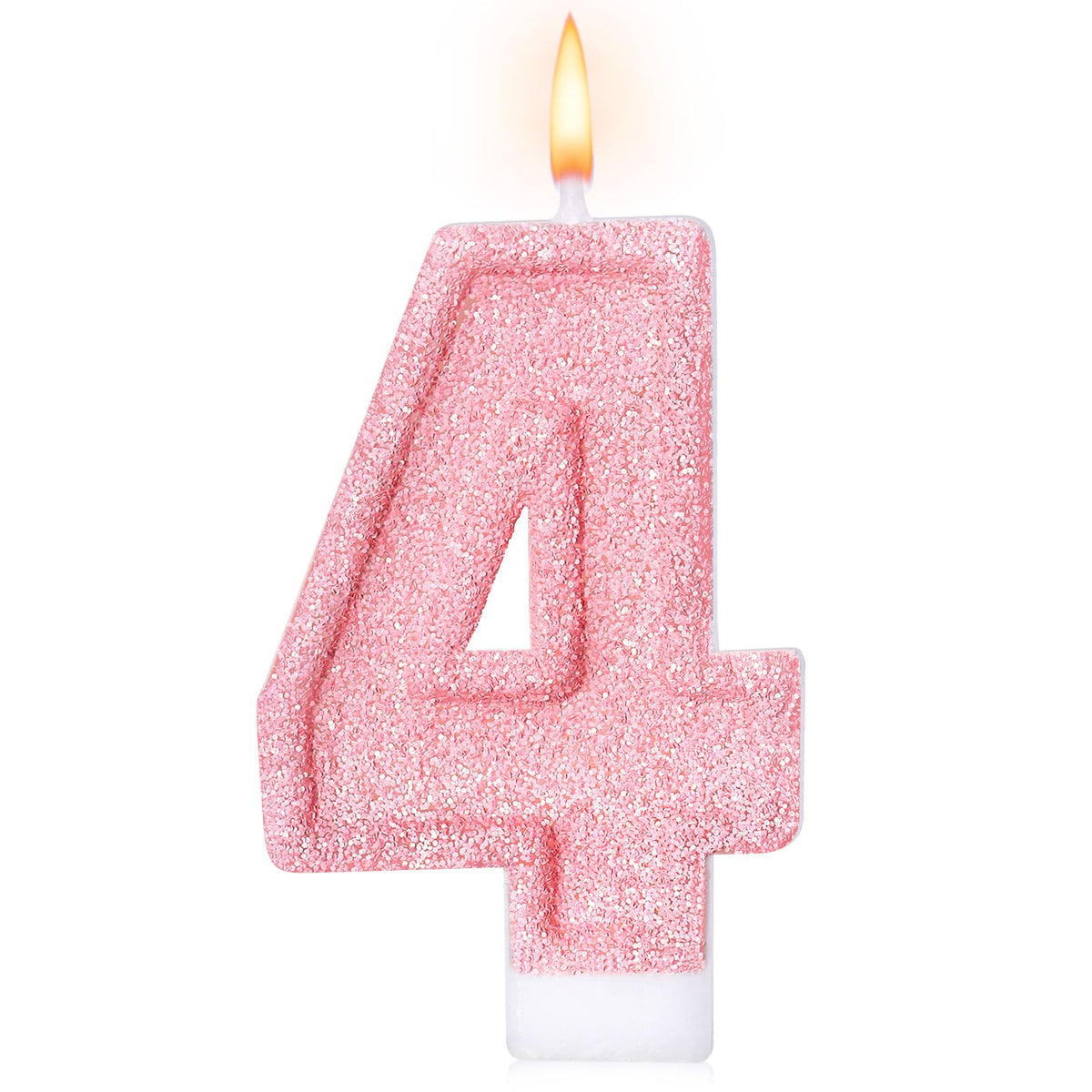 Cute Number 1 Birthday Candle, Glitter Pink Number Candles, First Birthday Cake Topper Decoration, Party Supplies Anniversary Celebrations
