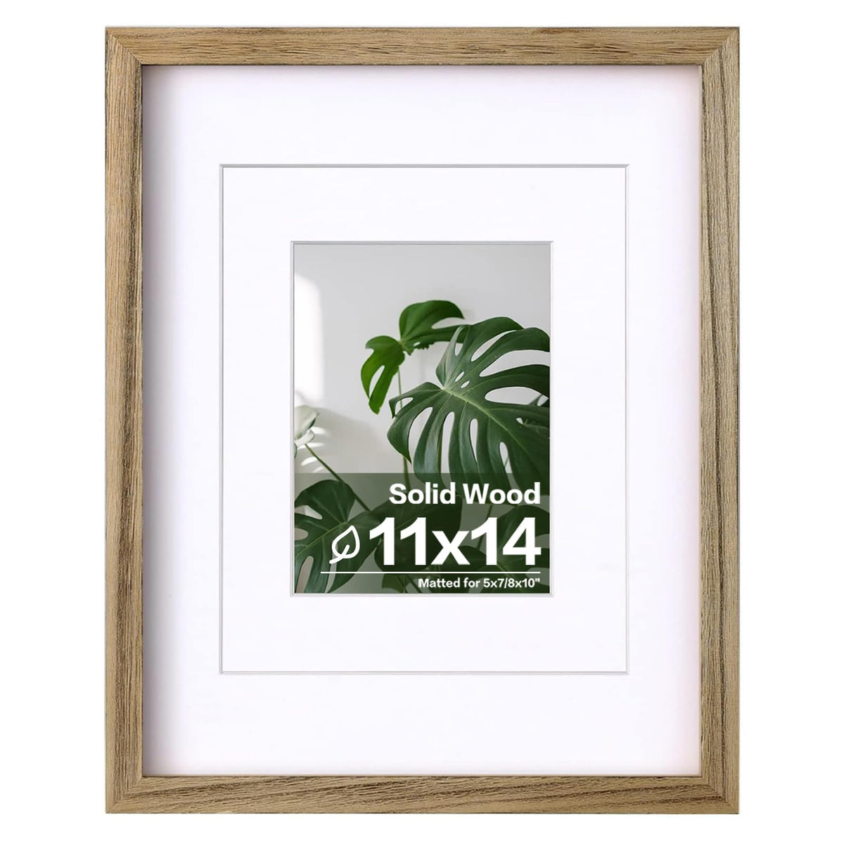 Egofine 11x14 Picture Frame Made of Solid Wood Covered by Plexiglass, Display Pictures 5x7/8x10 with Mat or 11x14 Without Mat for Table Top Display and Wall Mounting Photo Frame, Navy Blue