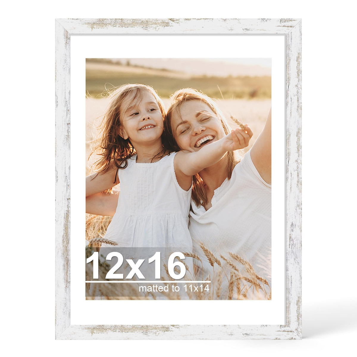 Hongkee 4x6 Picture Frame with Real Glass Wood Frame, 1 Pack (Mat 3.5x5)