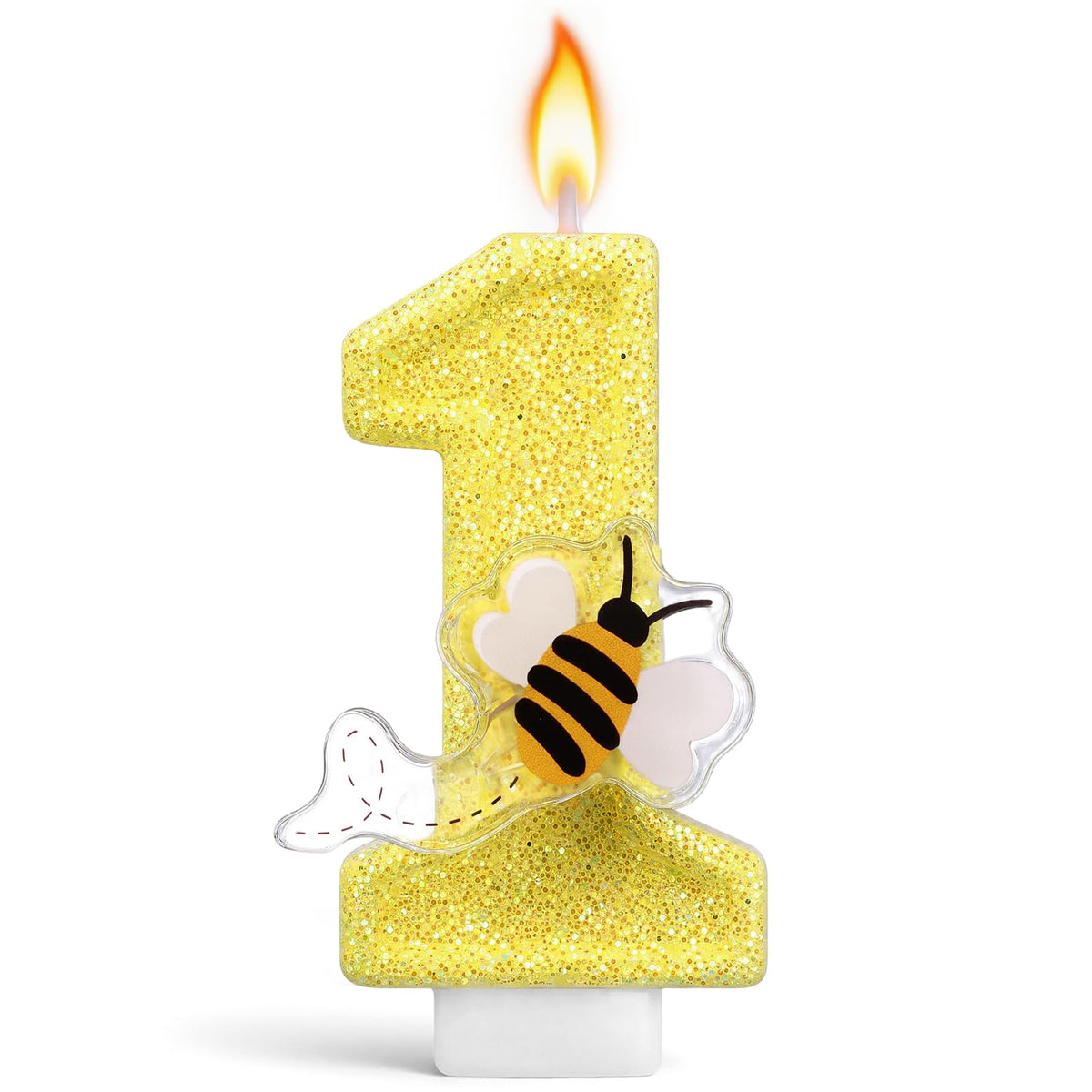 Conelist Strawberry 1 Candle for First Birthday Pink Number 1 Candle