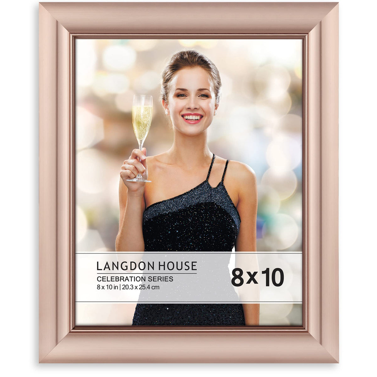 Langdon House - 8x10 Silver Picture Frame - Contemporary Glam Frame