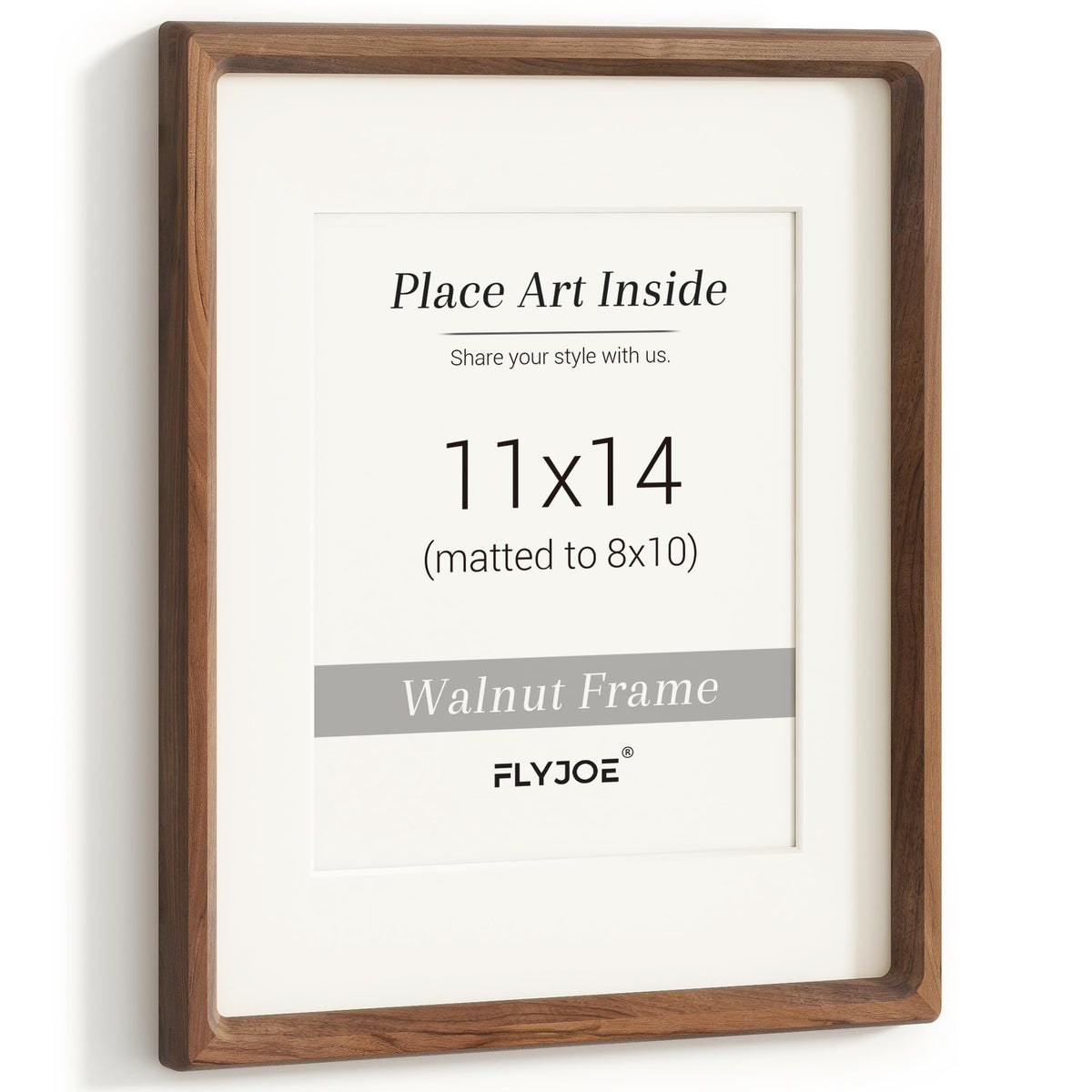 Picture Frame, USA-Sourced Hardwood Photo Frame, Walnut, 5x7