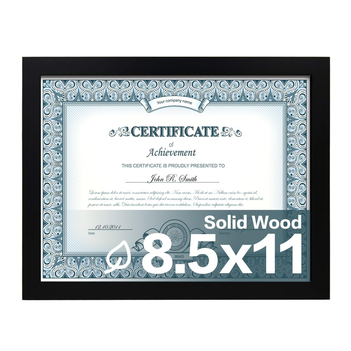 Egofine 11x14 Picture Frame Made of Solid Wood Covered by Plexiglass, Display Pictures 5x7/8x10 with Mat or 11x14 Without Mat for Table Top Display and Wall Mounting Photo Frame, Navy Blue