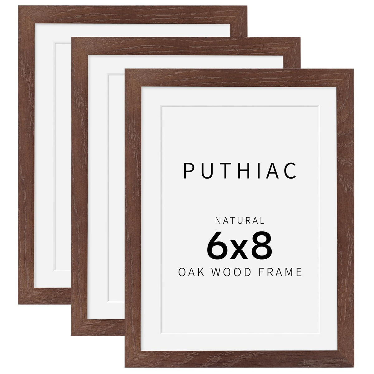 puthiac 11x14 Solid Oak Wood Picture Frame, Natural Oak, 1 Pack
