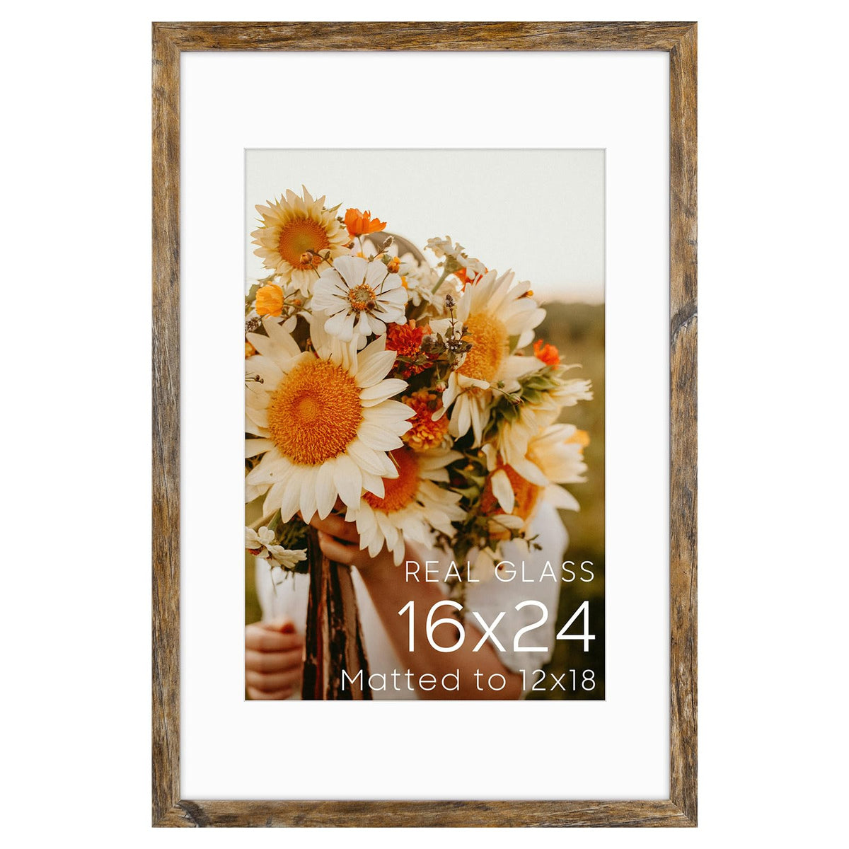 Golden State Art 8x10 Blue Picture Frame Mat for 5x7 Real Glass