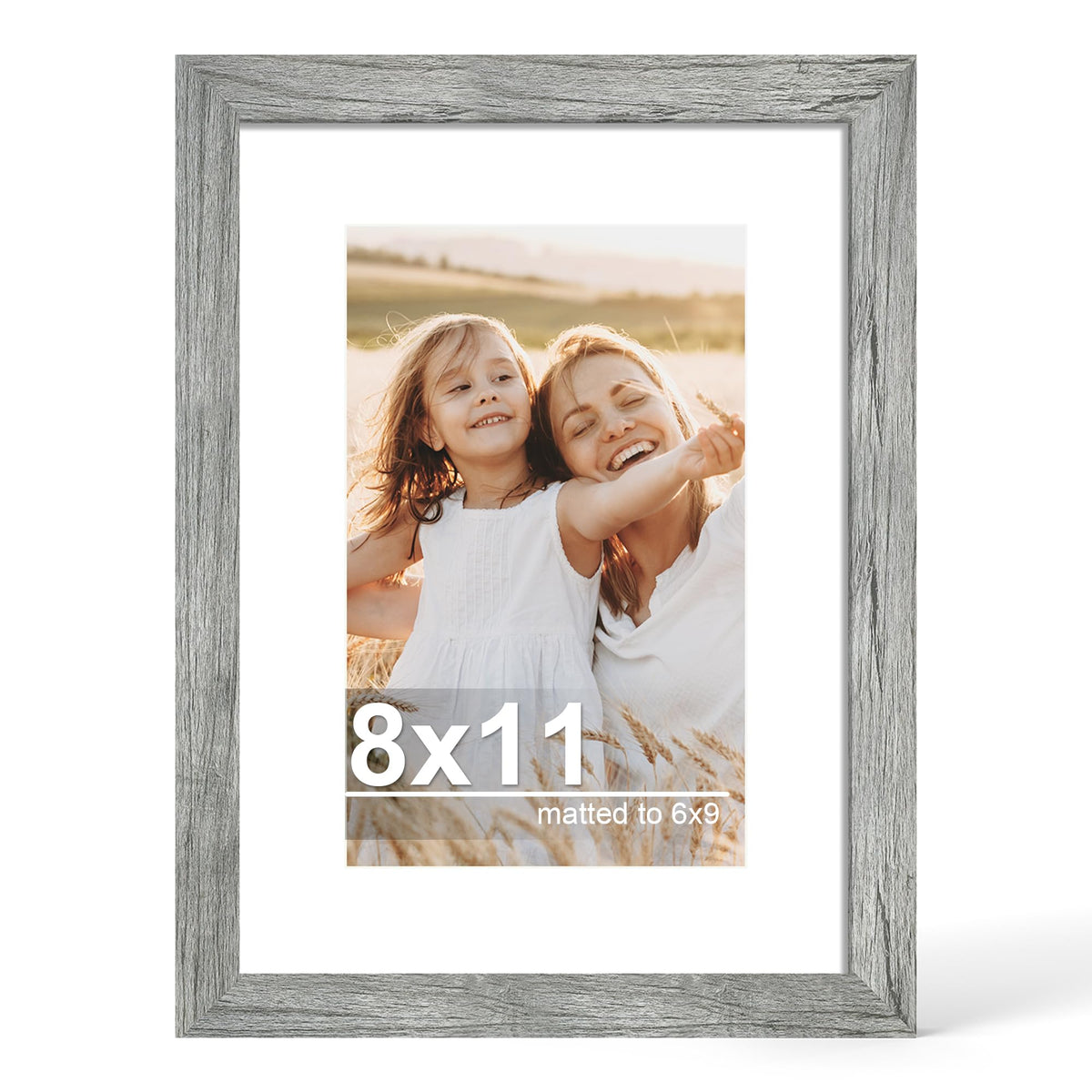 Hongkee 4x6 Picture Frame with Real Glass Wood Frame, 1 Pack (Mat 3.5x5)