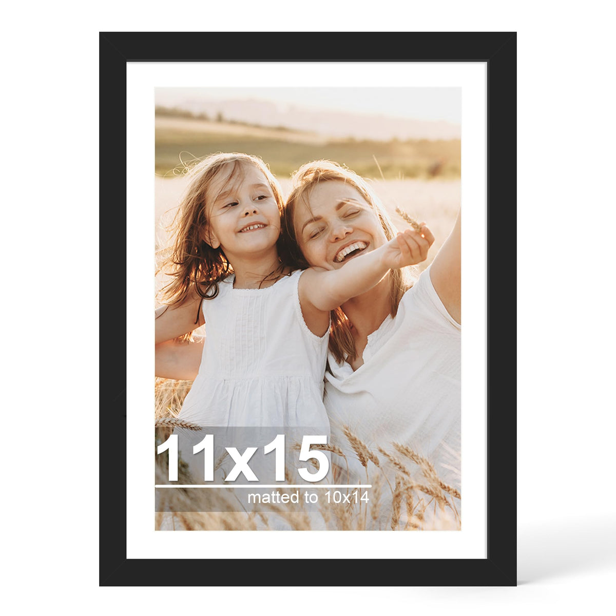 Hongkee 4x6 Picture Frame with Real Glass Wood Frame, 1 Pack (Mat 3.5x5)