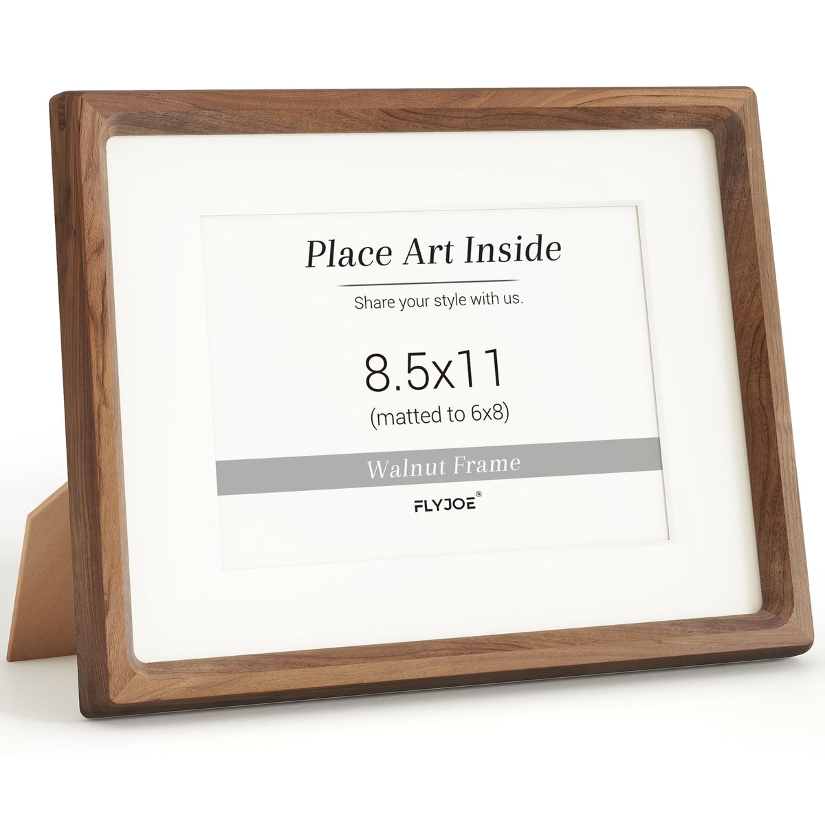 Picture Frame, USA-Sourced Hardwood Photo Frame, Walnut, 5x7