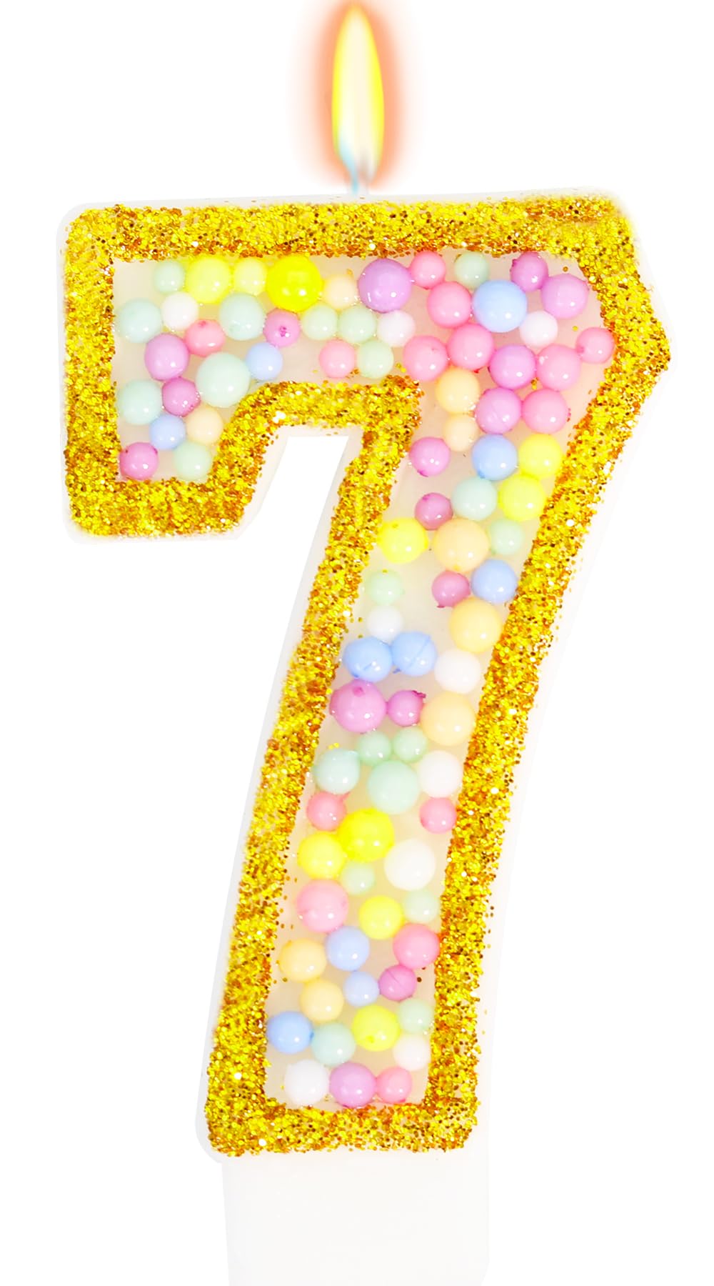 Pastel Macaron Number 2 Candle, 2nd Birthday Decorations for Girl