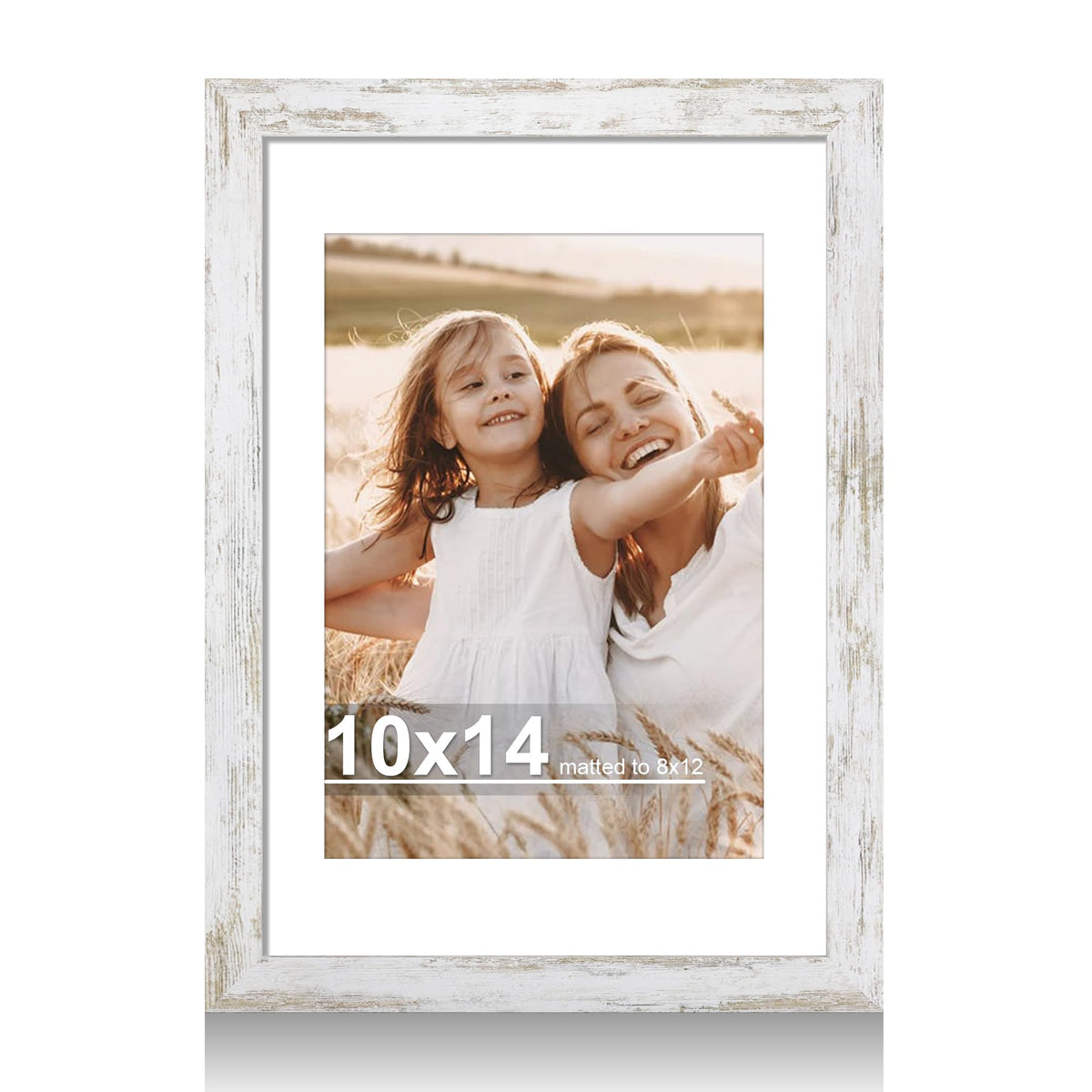 Hongkee 4x6 Picture Frame with Real Glass Wood Frame, 1 Pack (Mat 3.5x5)