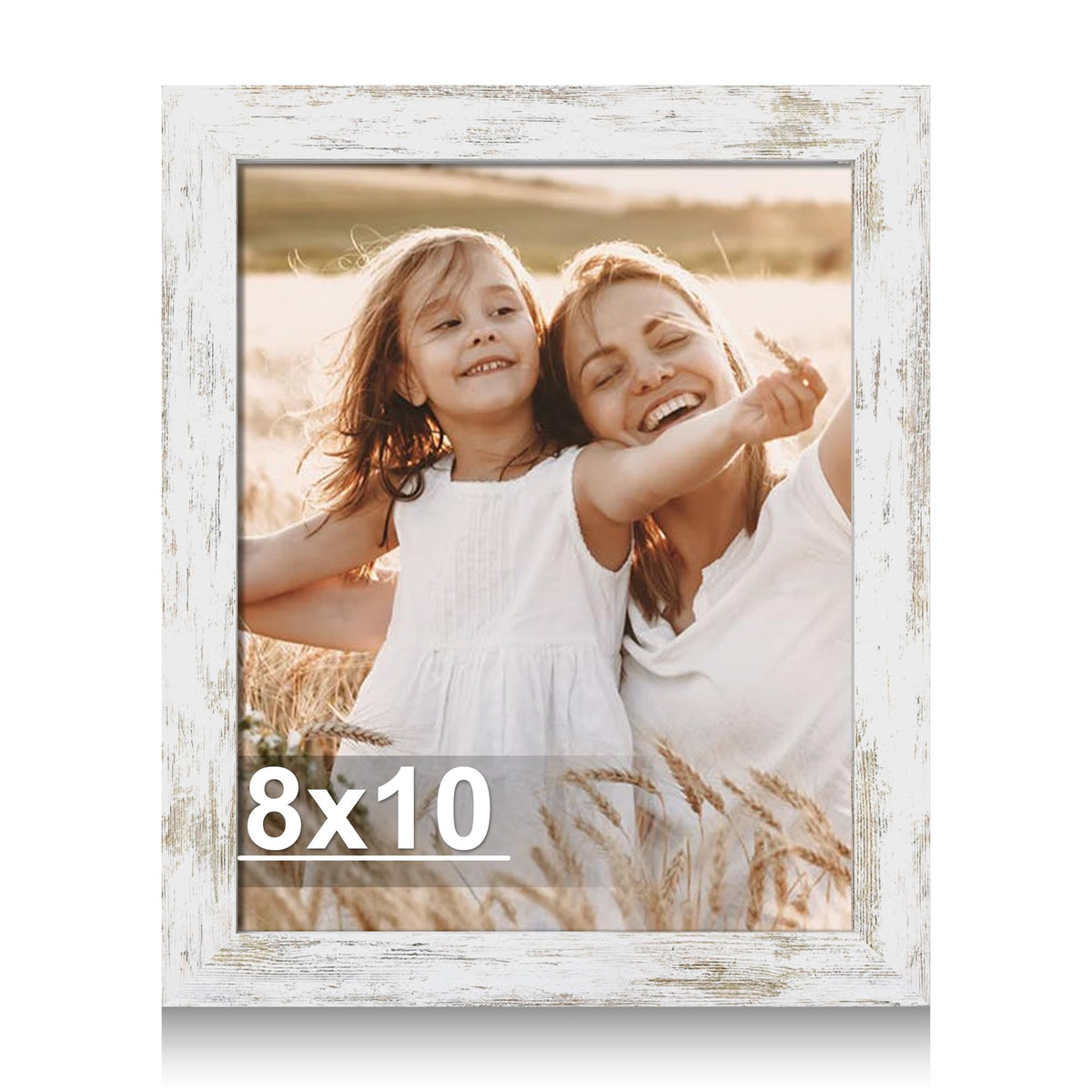 Hongkee 4x6 Picture Frame with Real Glass Wood Frame, 1 Pack (Mat 3.5x5)