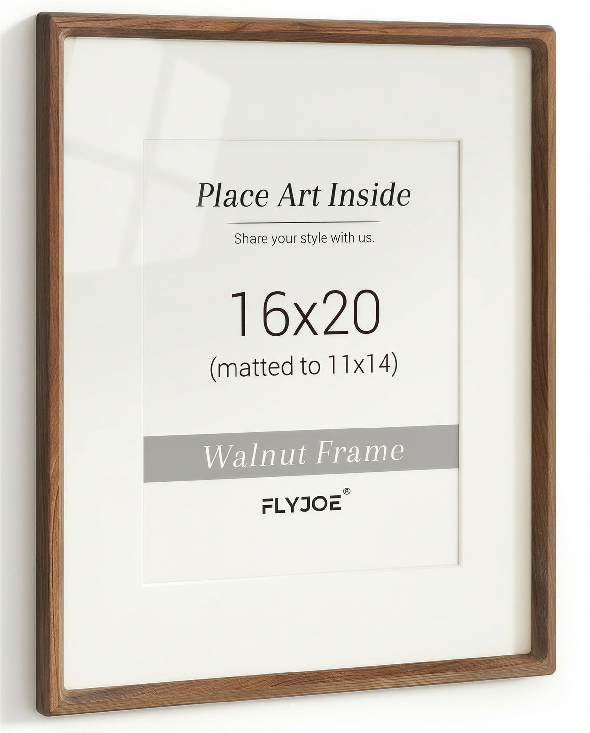 Picture Frame, USA-Sourced Hardwood Photo Frame, Walnut, 5x7