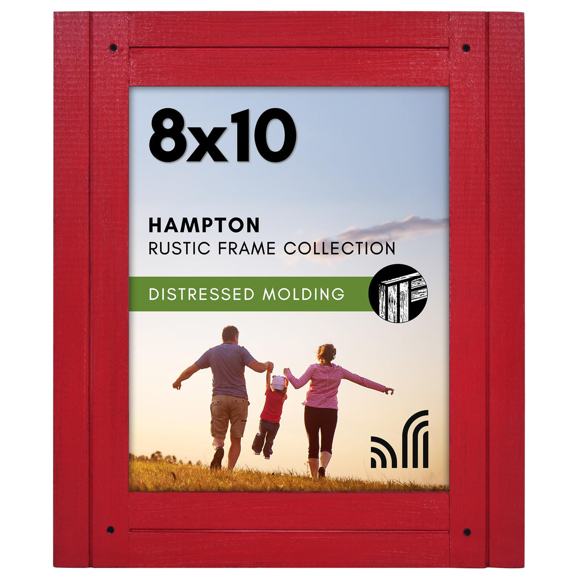 Americanflat 5x7 Picture Frame - Distressed Wood - Charcoal Black