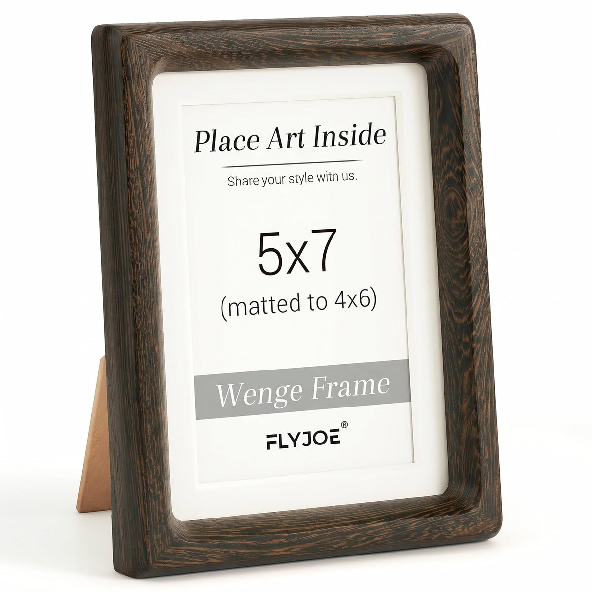 Picture Frame, USA-Sourced Hardwood Photo Frame, Walnut, 5x7