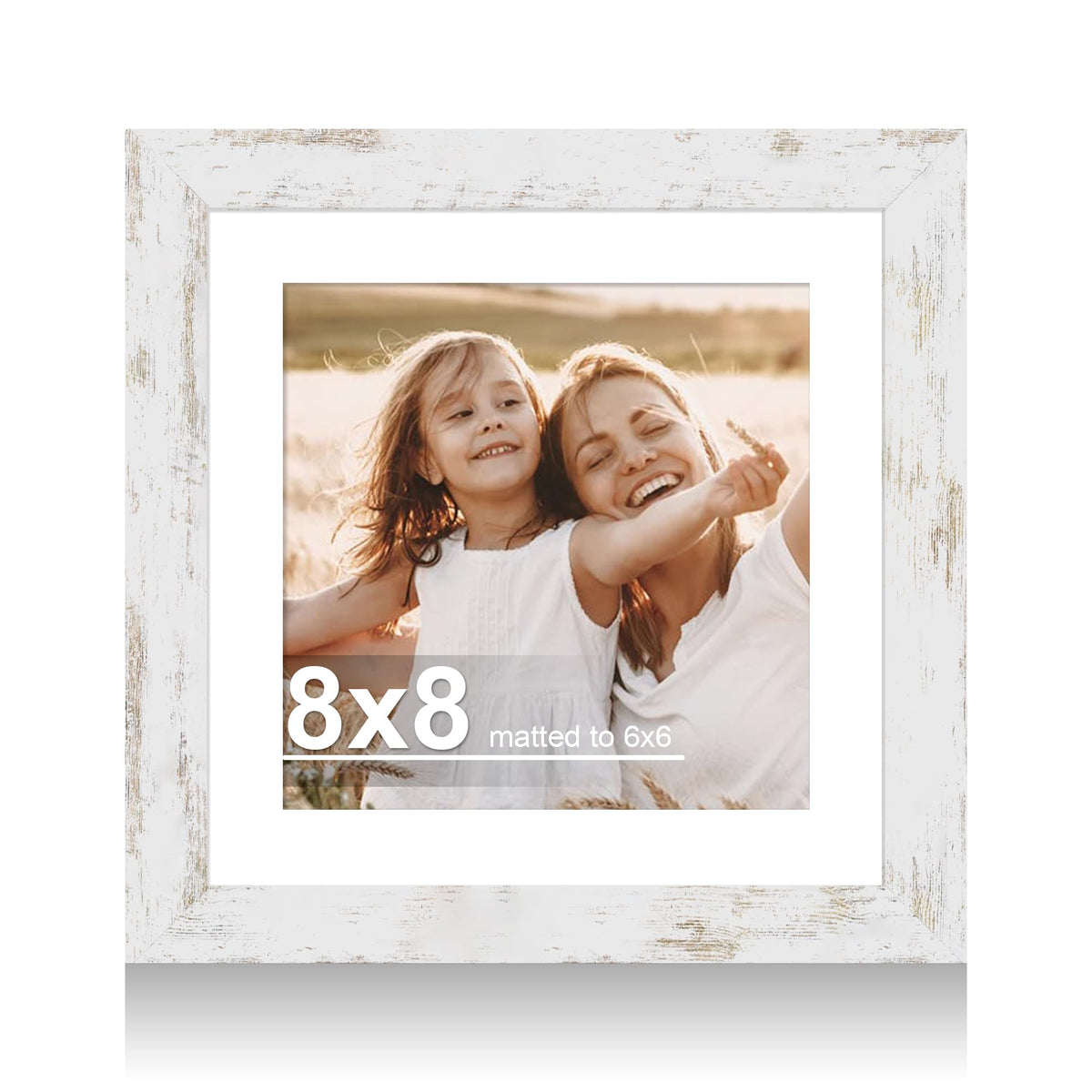 Hongkee 4x6 Picture Frame with Real Glass Wood Frame, 1 Pack (Mat 3.5x5)