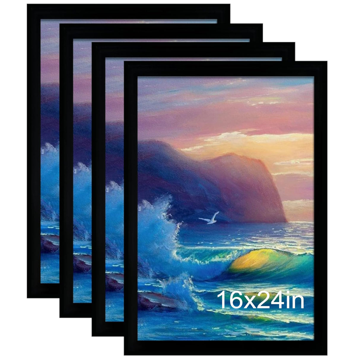 SESEAT 8x10 Picture Frames Rustic Brown with Mat Photo Frames 4 Packs for Tabletop or Wall