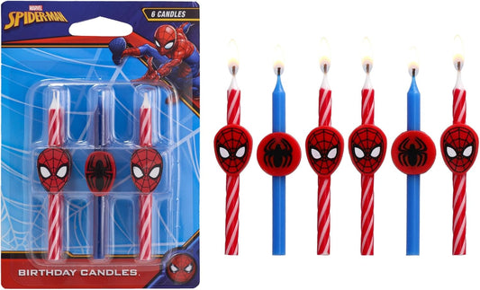 Marvel's Spider-Man™ Birthday Candles | Cake Decoration Toppers | 6 Count