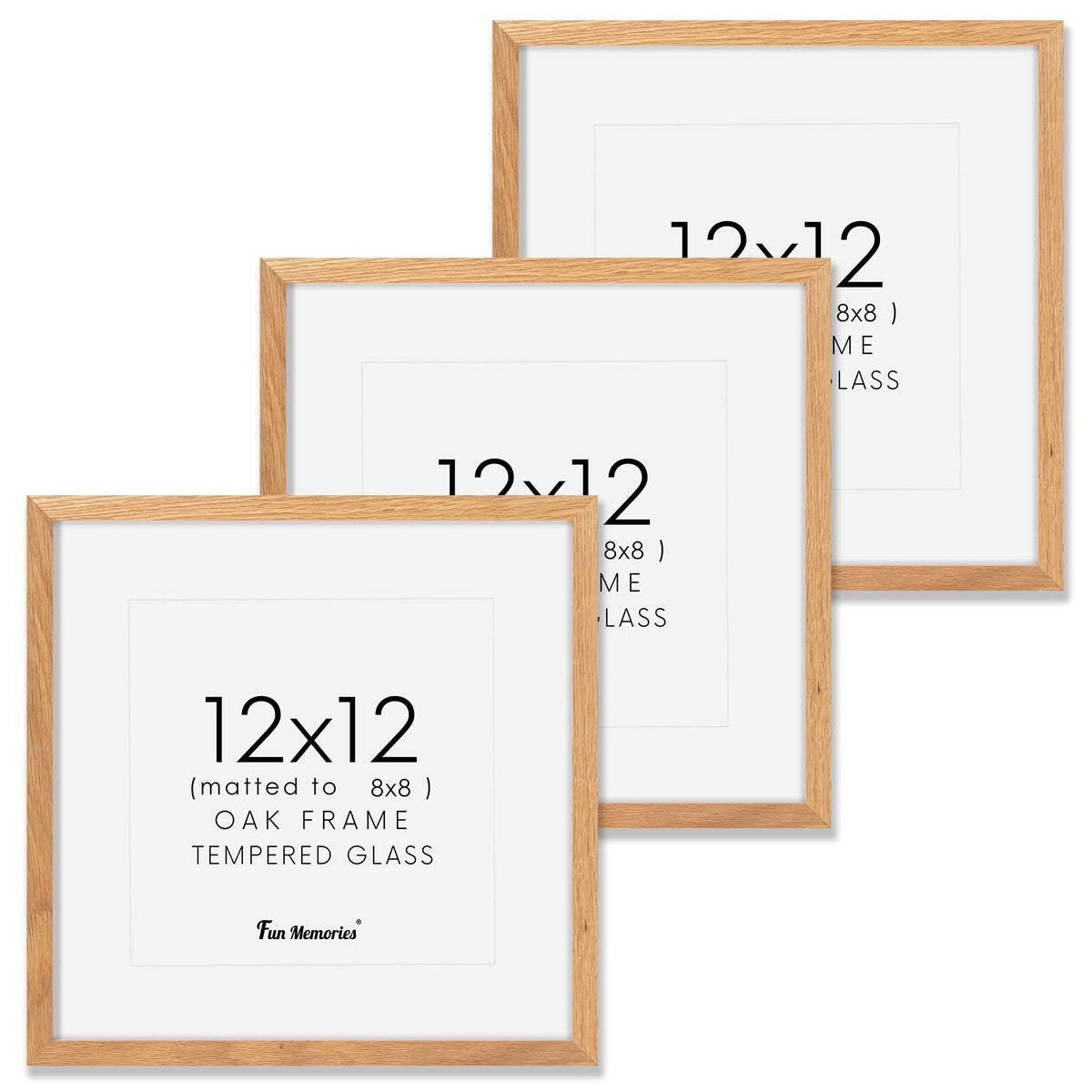 Fun Memories 5x7 Picture Frame, Solid Oak Wood 5 x 7 Frame with Plexiglass, 5 by 7 Photo Frame for Wall & Tabletop Display, 5x7 Picture Frame Matted to 4x6, Walnut Color, 1 Pack