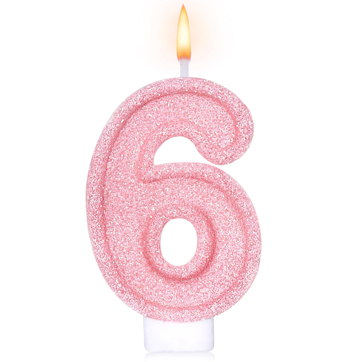Cute Number 1 Birthday Candle, Glitter Pink Number Candles, First Birthday Cake Topper Decoration, Party Supplies Anniversary Celebrations