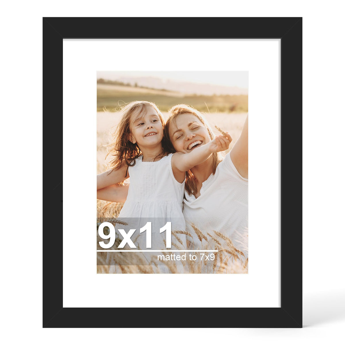 Hongkee 4x6 Picture Frame with Real Glass Wood Frame, 1 Pack (Mat 3.5x5)