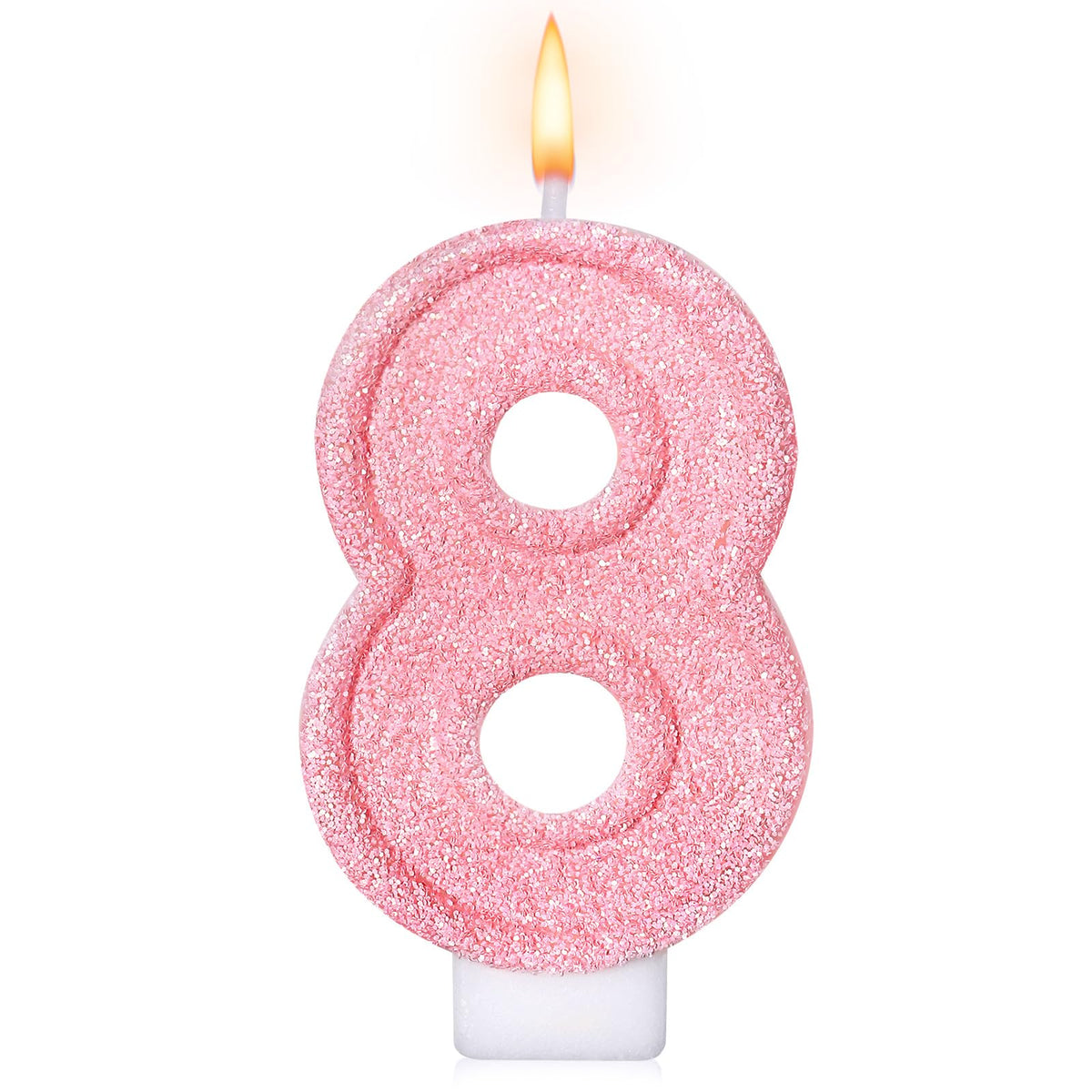 Cute Number 1 Birthday Candle, Glitter Pink Number Candles, First Birthday Cake Topper Decoration, Party Supplies Anniversary Celebrations