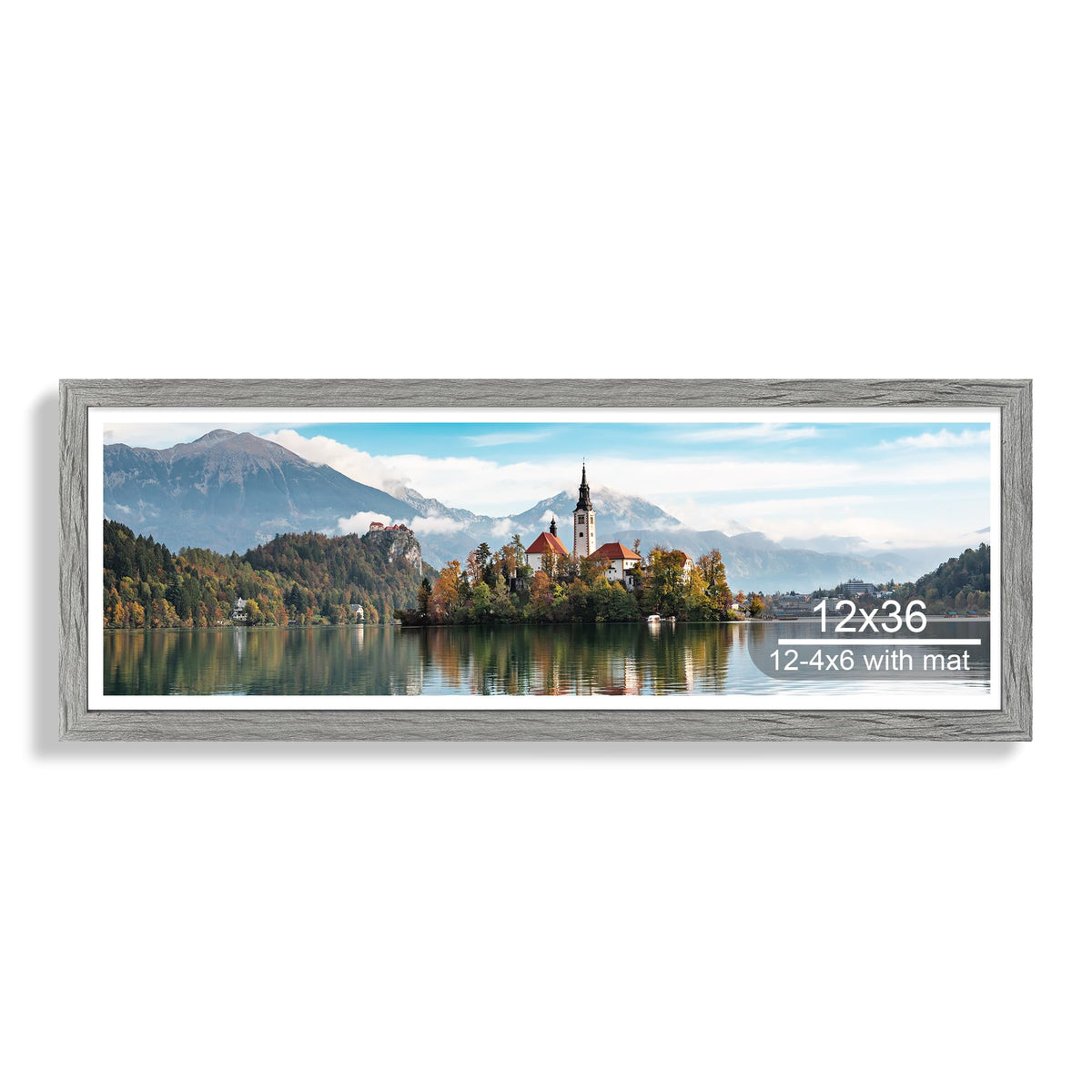 Hongkee 4x6 Picture Frame with Real Glass Wood Frame, 1 Pack (Mat 3.5x5)