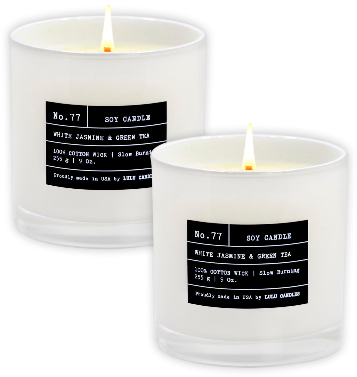 Lulu Candles Jasmine, Oud & Sandalwood Scented Soy Blend Jar Candle, 9 Oz.