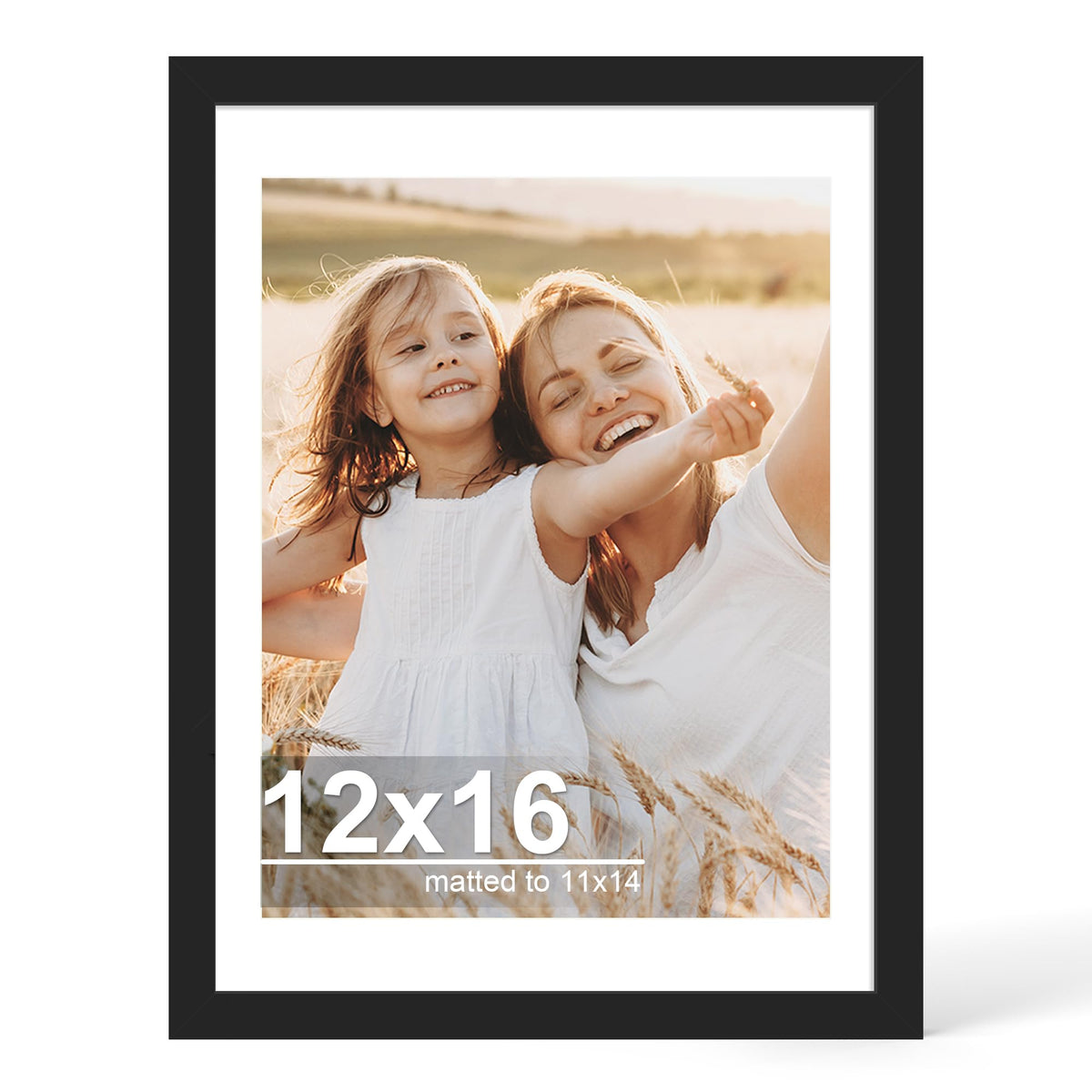 Hongkee 4x6 Picture Frame with Real Glass Wood Frame, 1 Pack (Mat 3.5x5)