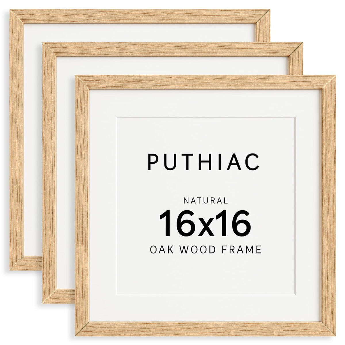 puthiac 11x14 Solid Oak Wood Picture Frame, Natural Oak, 1 Pack