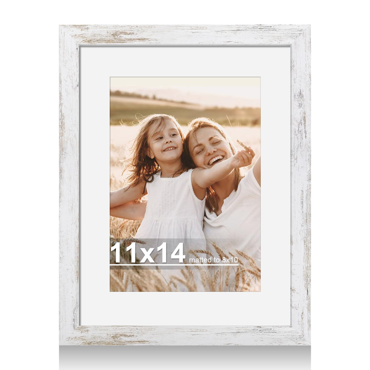 Hongkee 4x6 Picture Frame with Real Glass Wood Frame, 1 Pack (Mat 3.5x5)