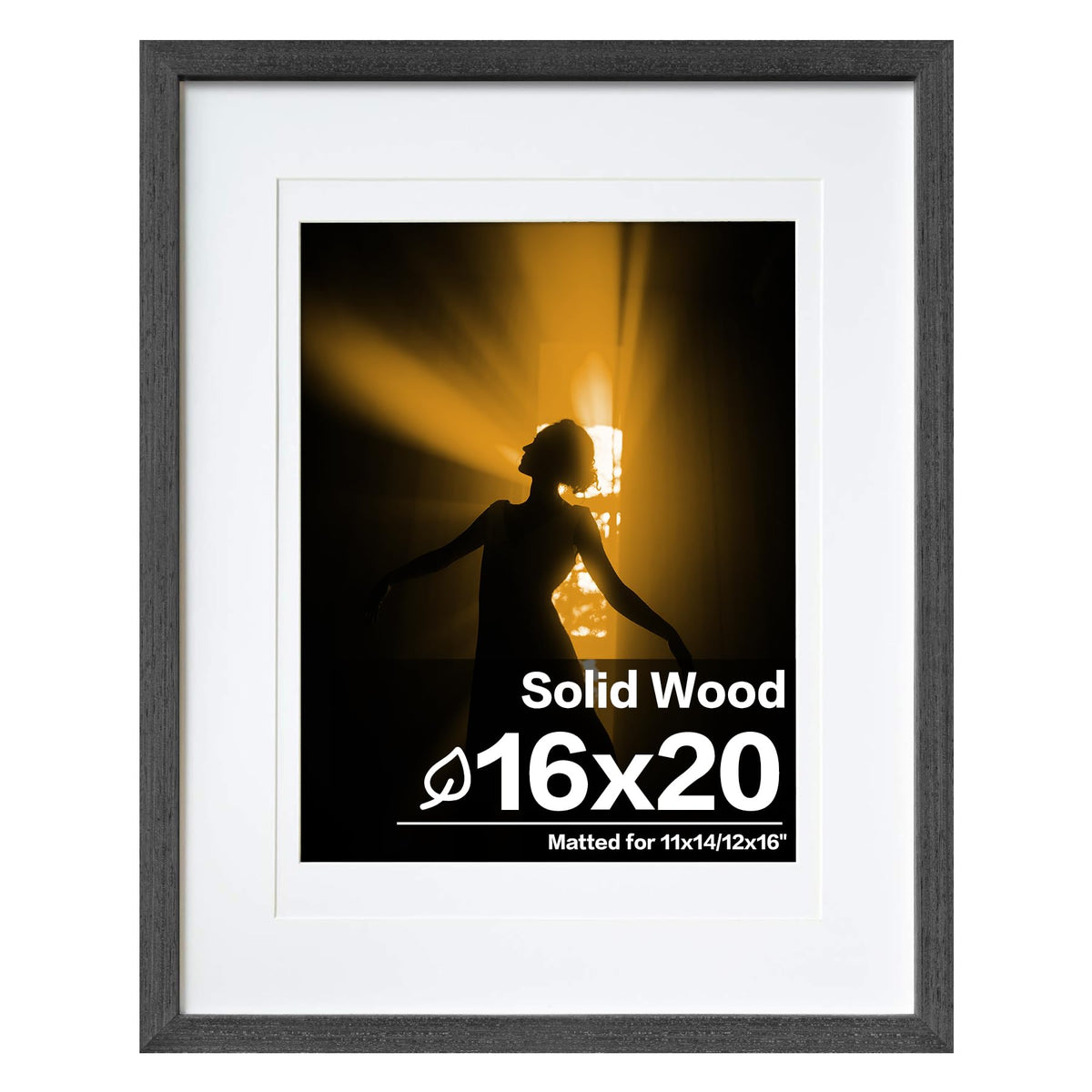 Egofine 11x14 Picture Frame Made of Solid Wood Covered by Plexiglass, Display Pictures 5x7/8x10 with Mat or 11x14 Without Mat for Table Top Display and Wall Mounting Photo Frame, Navy Blue