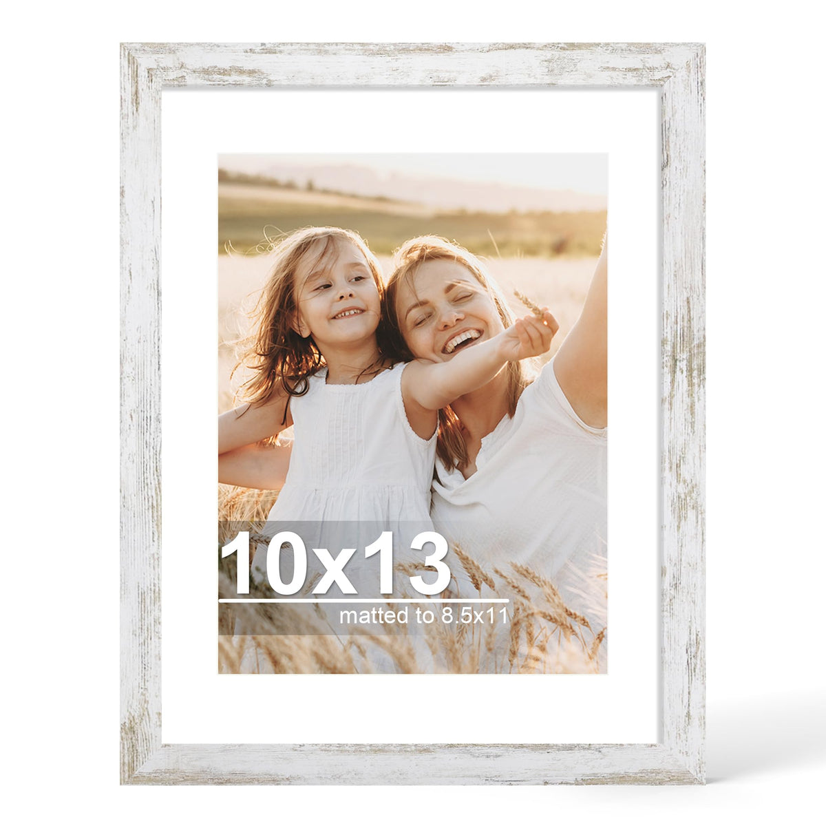 Hongkee 4x6 Picture Frame with Real Glass Wood Frame, 1 Pack (Mat 3.5x5)